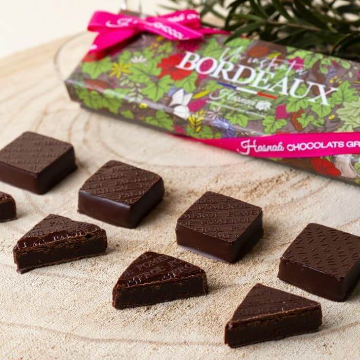 Bonbons au chocolat au vin rouge de Bordeaux, Chocolaterie Hasnaâ