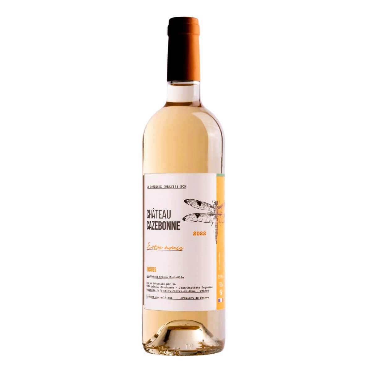 Entre Amis, Graves blanc, Château Cazebonne, vin biodynamique